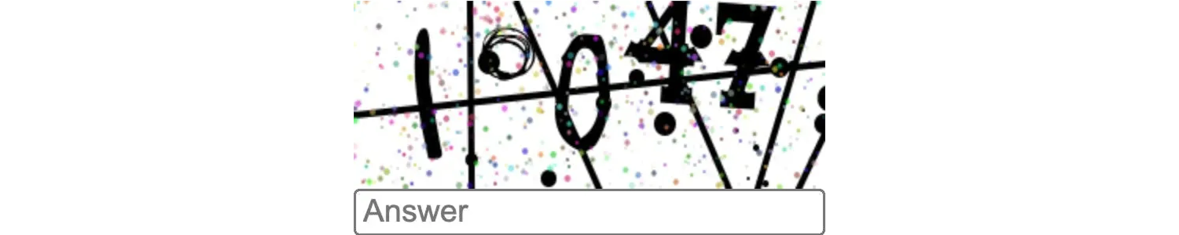 Text-based CAPTCHA example