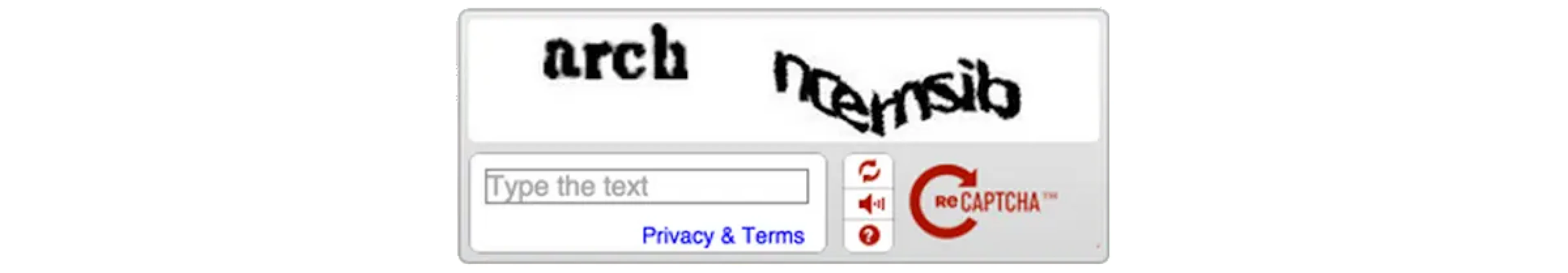 Sound-based CAPTCHA example