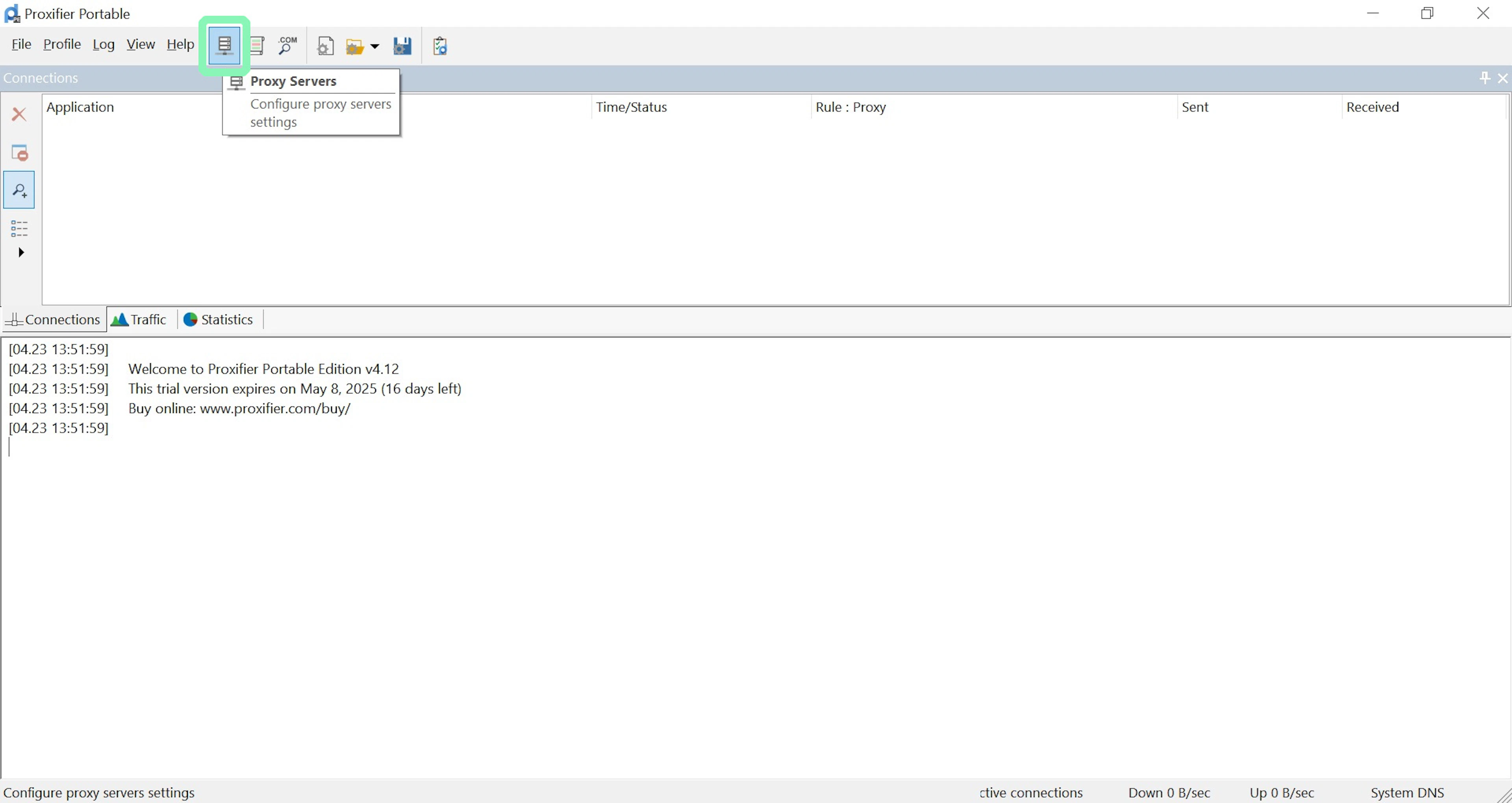 Proxy server setup