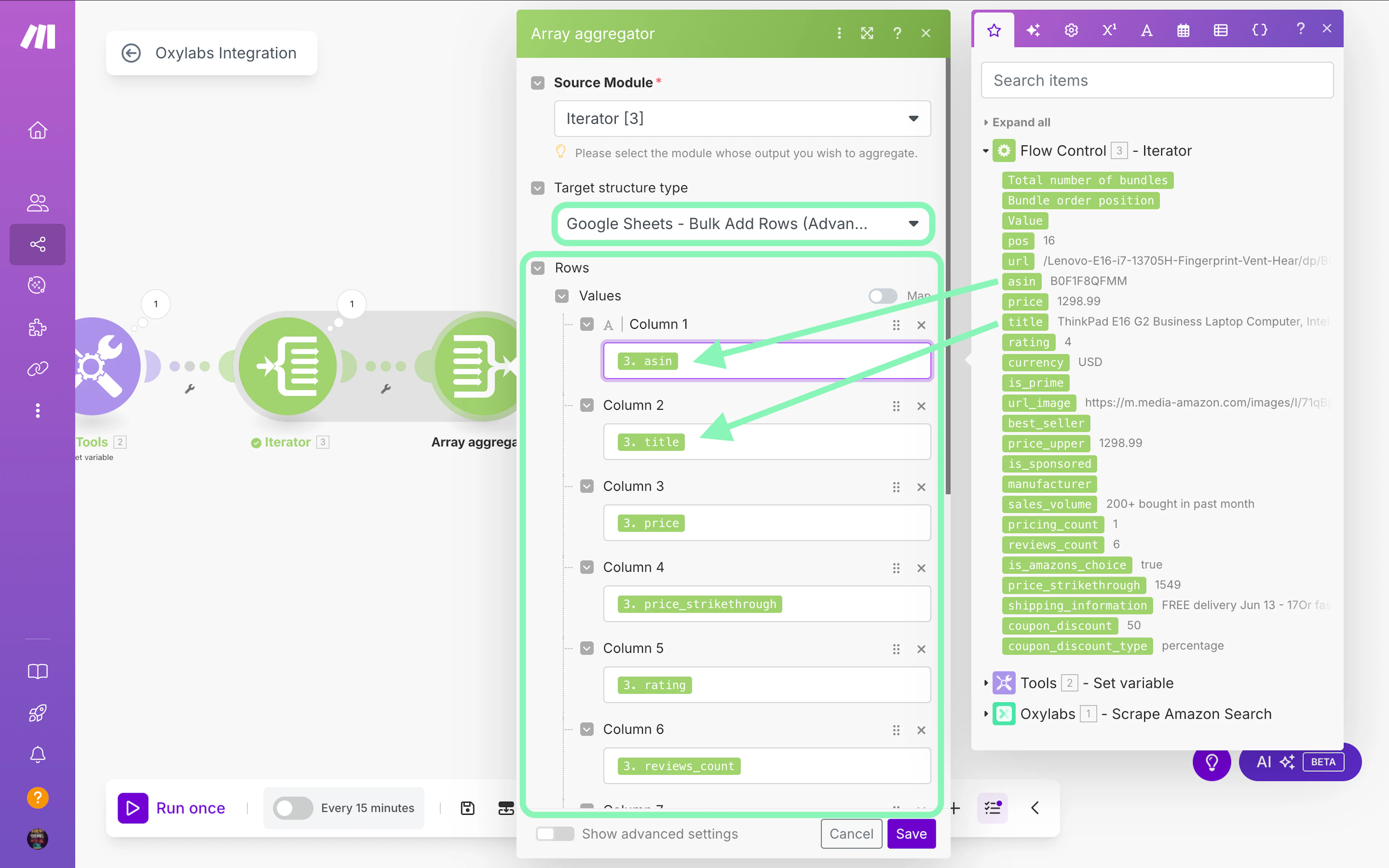 Finalizing Array aggregator