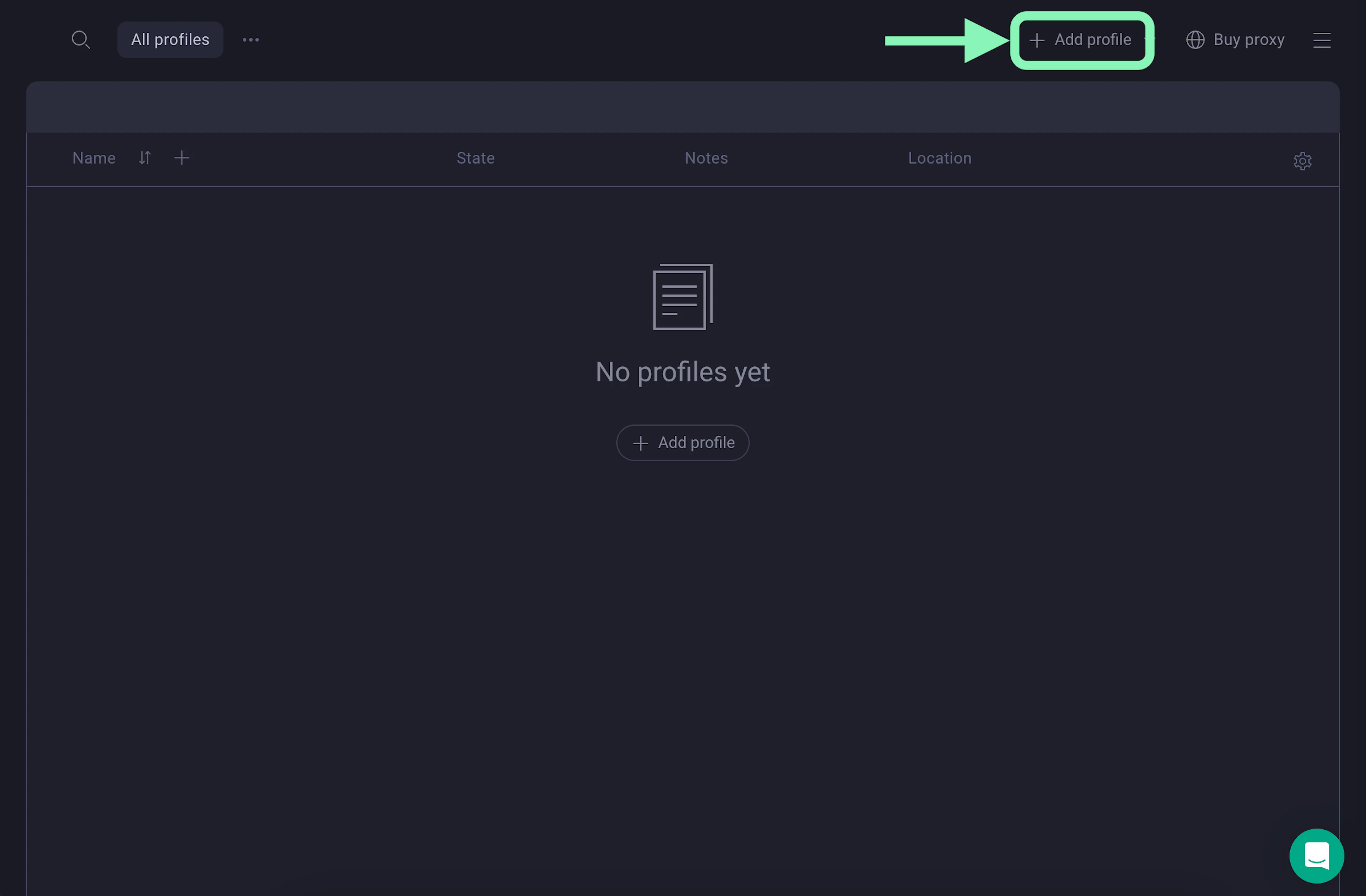 GoLogin profile creation
