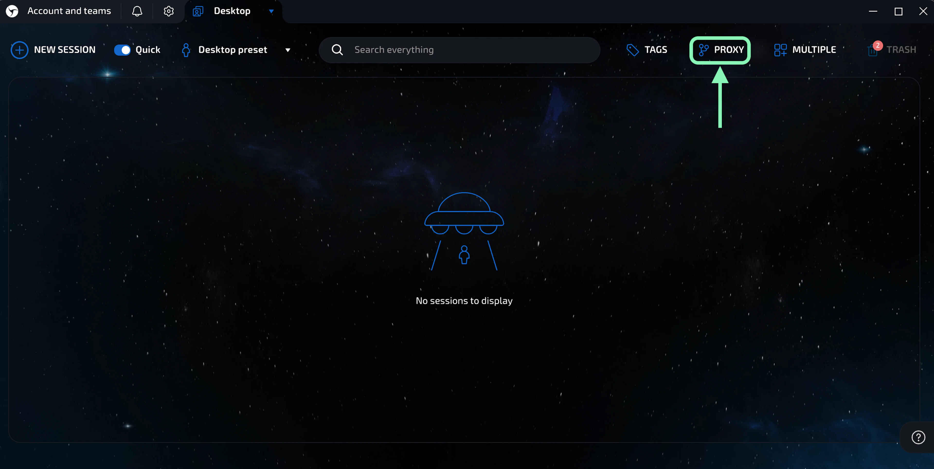 Fin proxy manager in Linken Sphere browser