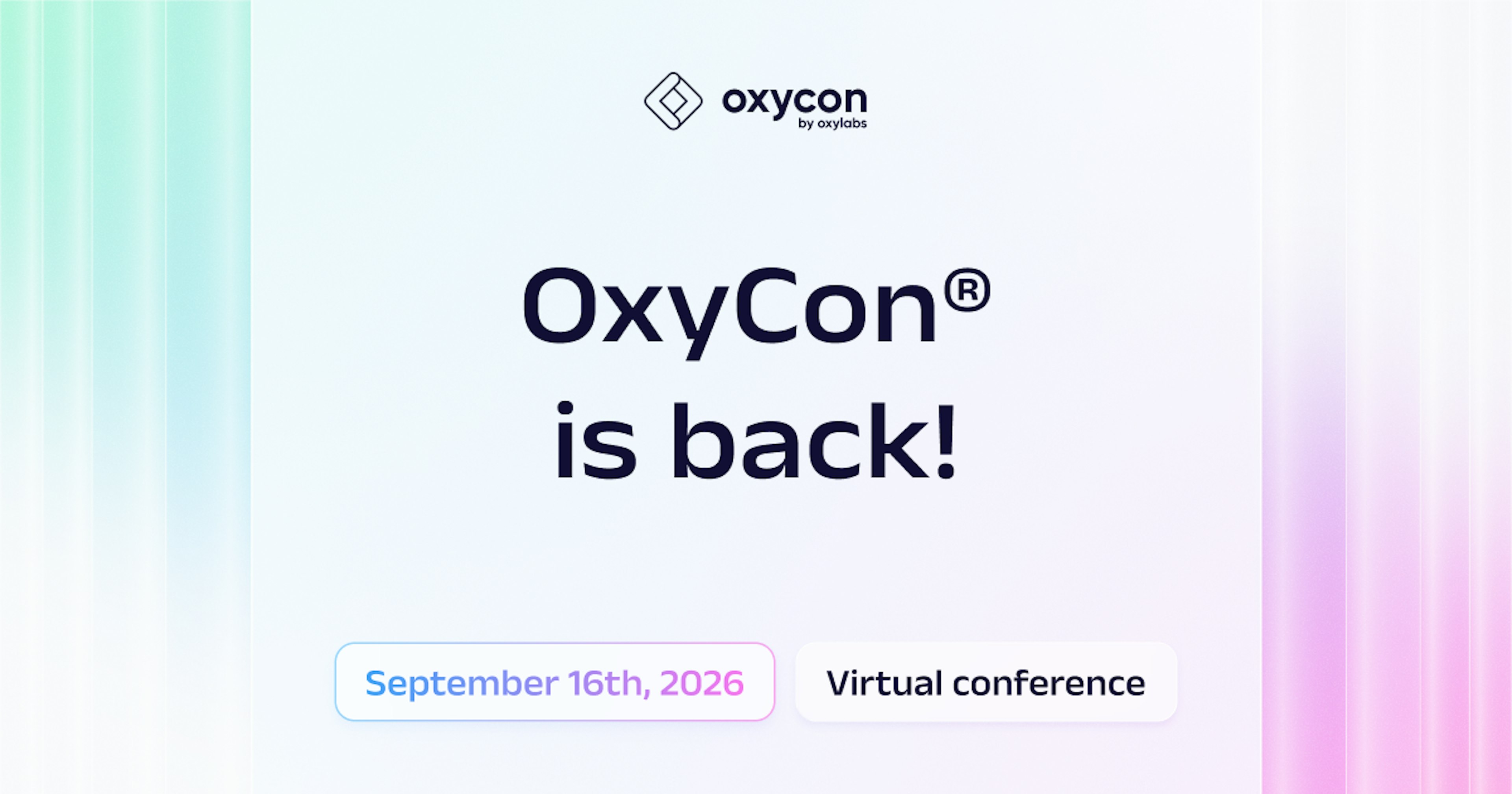 Biggest online web scraping conference returns on September 16, 2026.