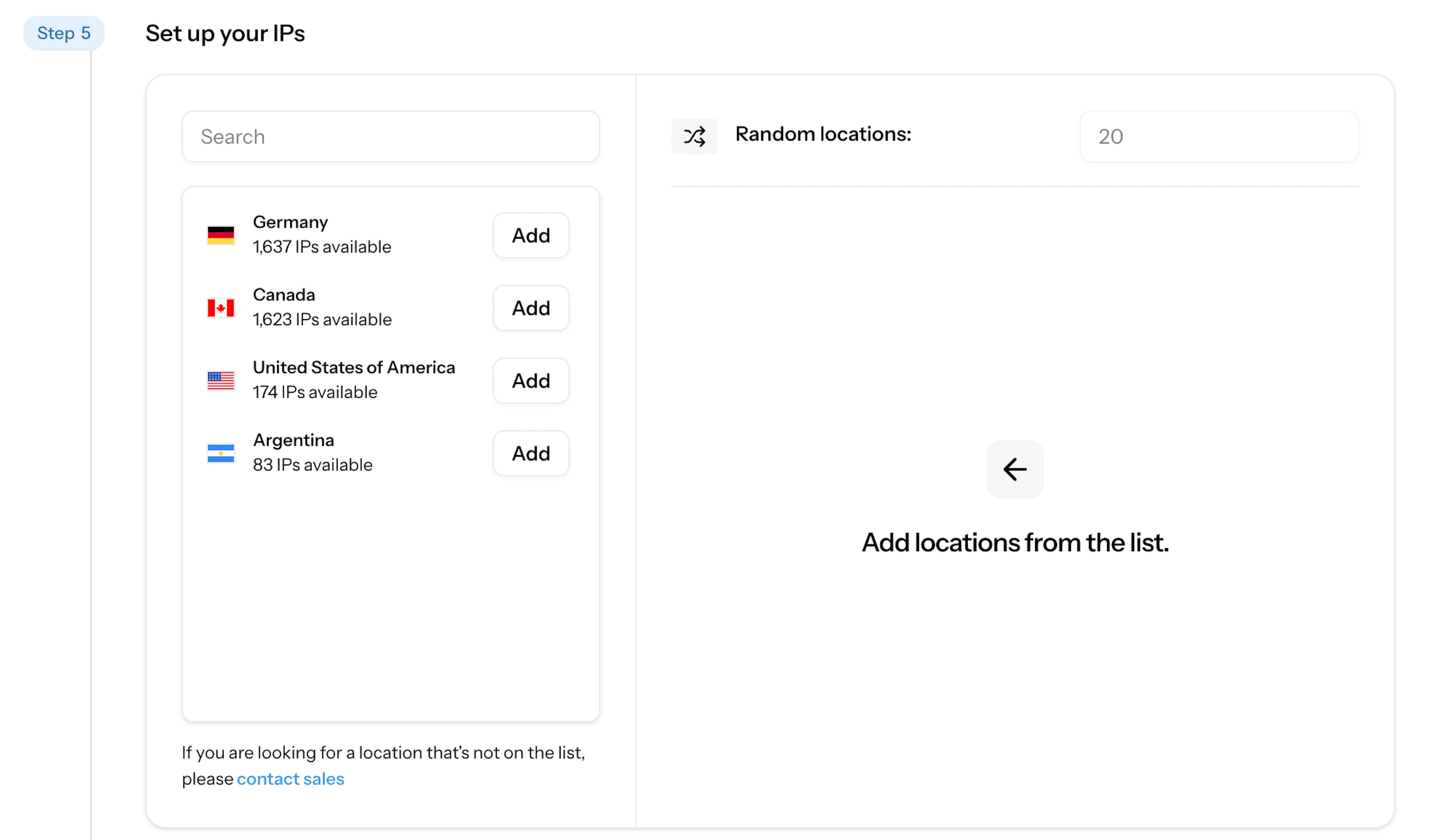 Dedicated Datacenter Proxies IP setup in Oxylabs Dashboard product instance creation