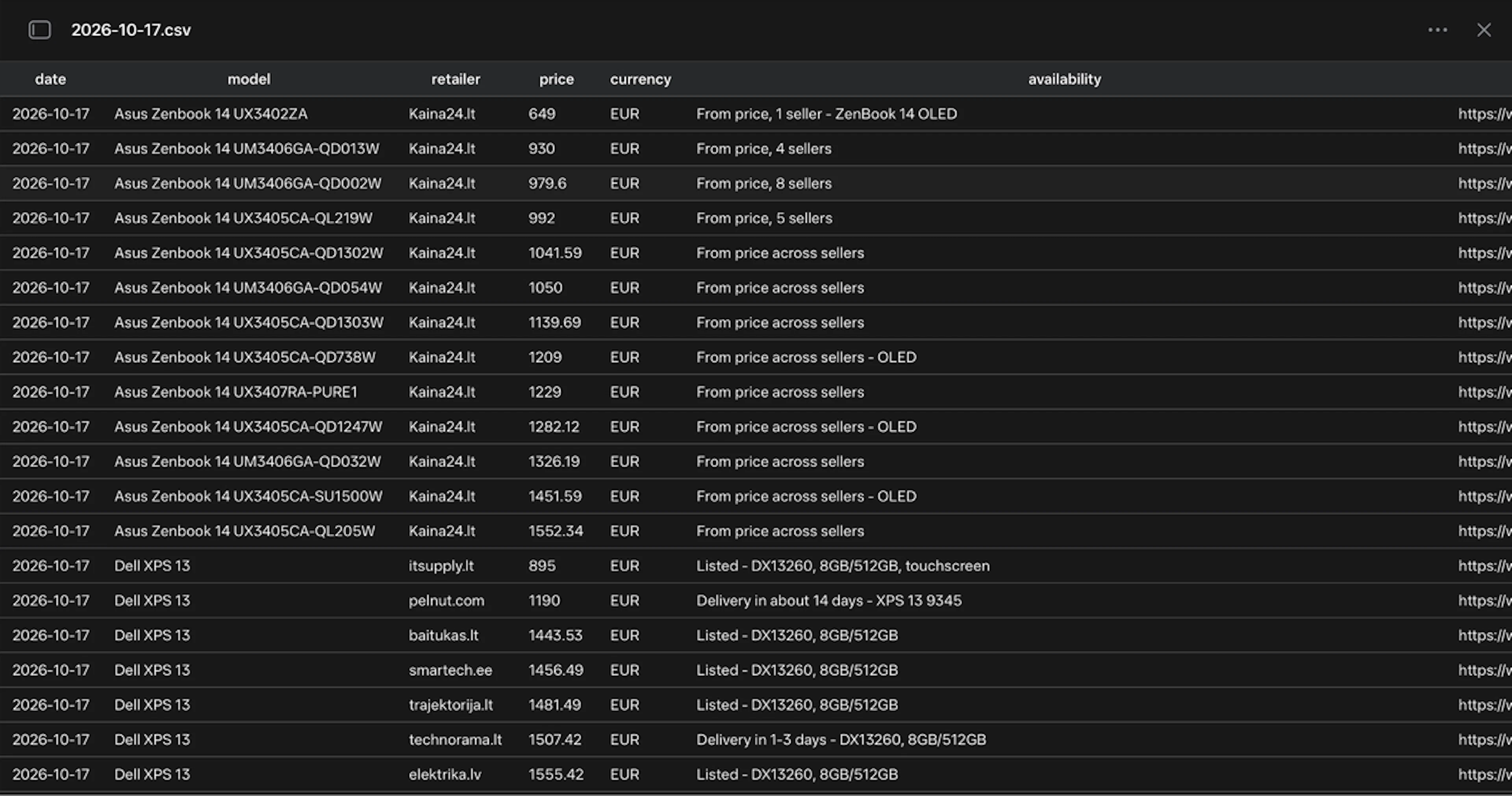 Oxylabs Web API scraping results as CSV in Meta Muse AI agent