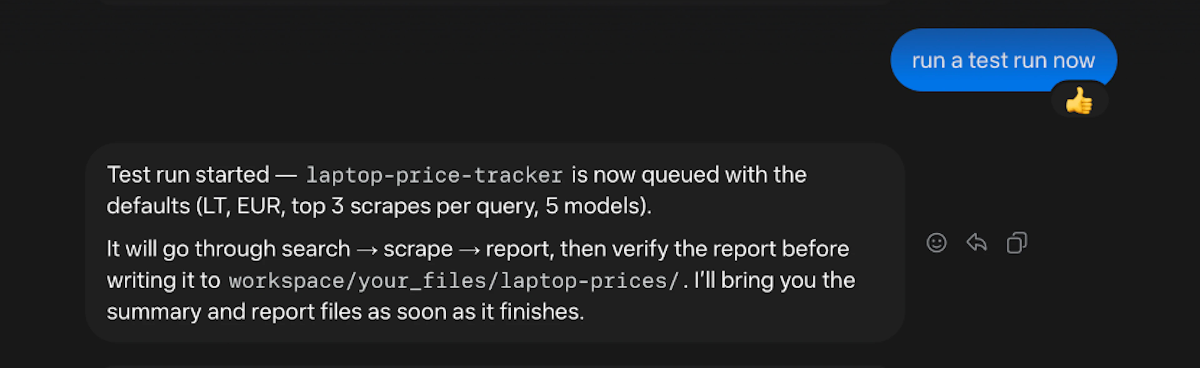 Initiating Oxylabs Web API test run with Meta Muse AI agent